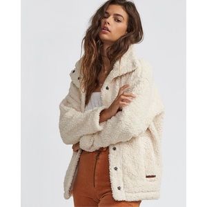 Billabong Cozy Days fluffy teddy jacket